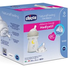 Chicco Natural Feeling Cam Biberon 250 ml Biberon Emziği Hediyeli (4 Adet)