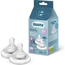 Mooma Kindy Biberon Ucu 2li 0-6 Ay Yavaş Akış (5 Adet)
