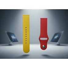 bbtech 22MM Pimli Taraftar Silikon Akıllı Saat Kordonu | Android Smrtwatch Uyumlu | Yumuşak Spor Kayış | Universal 22 mm