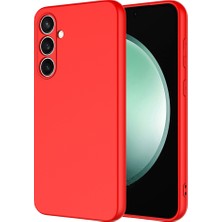 Ve Kırmızı Samsung Galaxy A55 5g  ile Uyumlu Rose Serisi Kamera Korumalı Silikon Kılıf