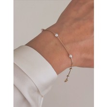 QA Quella Accessories Rodyum Mini Inciler Açık Rose-Gold Zincir Bileklik 16+5 cm