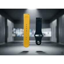 bbtech 18MM Pimli Silikon Akıllı Saat Kordonu | Android Smrtwatch Uyumlu | Yumuşak Spor Kayış | Universal 18 mm