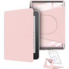Amazon Kindle 11.nesil Basic 2022 2024 6" E-Kitap Okuyucu Kılıfı Pembe Renkli Akıllı Kapak