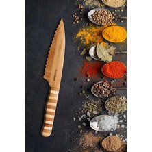 3 Adet Bambum Tırtıklı Şef Bıçağı