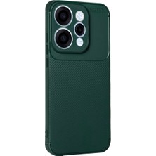 Adige Oppo Reno 15 F Kılıf Negro Karbon Desen Silikon + Ekran Koruyucu