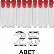 Labolist 12X75 mm Deney Tüpü Dibi Yuvarlak Kapaklı (25 Adet)