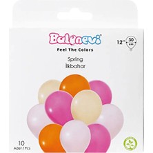 4 Adet Balonevi Ilkbahar Balon Seti 30 cm 10'lu