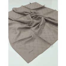 Piramit Monogram Jakarlı Eşarp Gül Kurusu
