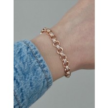 QA Quella Accessories Xuping Zarif Halka Zirkon Soft Rose-Gold Zincir Bileklik 16+2 cm