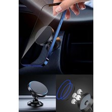 Jetfast Siyah Araç Torpidosuna Yapışan Oynar Başlıklı Mıknatıslı Telefon Tutucu