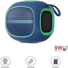 Başkenttekno Bluetooth Hoparlör Taşınabilir Kablosuz Speaker Fm Radyo USB Tf Kart 5W D90