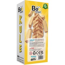 4 Adet Bee Smart Kule Doğal Ahşap Denge Oyunu 54 Parça