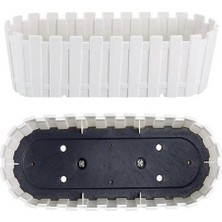 Poliva Home Akasya Balkon 30 cm 3 Litre Drenajlı Balkon Saksı