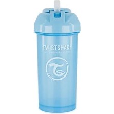 Twistshake Pipetli Alıştırma Bardağı 6+M Mavi 360 ml (4 Adet)