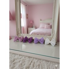 Retro Women Kız Çocuk  Bebek Fiyonk Kurdele Hediye Doğum Günü Sevimli Renkli Toka  Seti