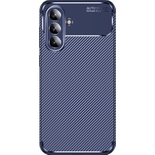 Adige Samsung Galaxy A57 Kılıf Negro Karbon Desen Silikon + Ekran Koruyucu