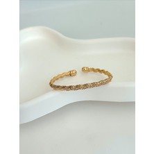 QA Quella Accessories Rodyum Bebe Boy Zikzak Açık Rose-Gold Ayarlanabilir Bileklik 14-18 cm