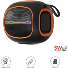 Başkenttekno Bluetooth Hoparlör Taşınabilir Kablosuz Speaker Fm Radyo USB Tf Kart 5W D90