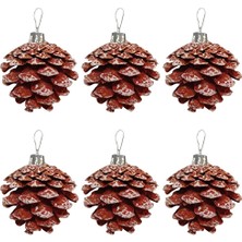 KİKA 4 Adet Kika Kozalak Süs 6'lı 4cm YB562