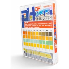 Of Ph Test Kağıdı 0-14 100 Adet Universal Ph Ölçüm Strip | Akvaryum, Havuz ve Su Test Kiti