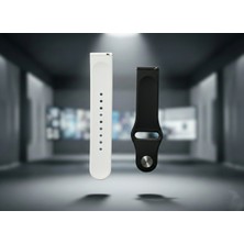 bbtech 18MM Pimli Silikon Akıllı Saat Kordonu | Android Smrtwatch Uyumlu | Yumuşak Spor Kayış | Universal 18 mm