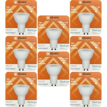 Avarson (8 Adet) Osaka 7W (50W) Beyaz Işık (6500K) GU10 Duylu LED Spot Ampul