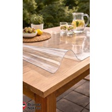 Branda Noktası Her Ölçüde Şeffaf Masa Koruma Örtüsü 0,8 mm (Ideal Kalınlık) - Kokusuz - Çizilmez