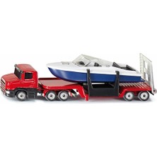 4 Adet Siku Low Loader With Boat 1613