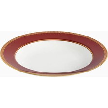 Wedgwood Renaissance Red Rim Porselen Çorba Tabağı, 23 cm