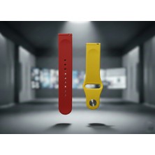 bbtech 20MM Pimli Taraftar Silikon Akıllı Saat Kordonu | Android Smrtwatch Uyumlu | Yumuşak Spor Kayış | Universal 20 mm