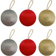 KİKA Kika Asorti Ağaç Süsleme Topları 4 cm 6'lı 4 Adet