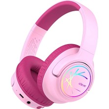 3 Adet Iclever BTH18 Bpa Free LED Işıklı Çocuk Bluetooth Kulaklık - Pembe