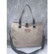 Old Cotton Mumlu Kanvas Çok Bölmeli Omuz Çantası ve El Çantası (Ayarlanabilir Ek Askı) S Ernest Bag