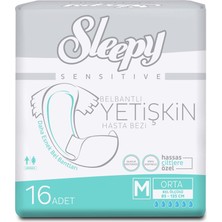 Sleepy Sensitive Belbantlı Yetişkin Hasta Bezi Medium 16'lı