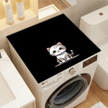 Çamaşır Makinesi Üstü Örtü Kaymaz Tabanlı Yıkanabilir Koruyucu Mat