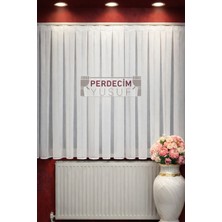 Perdecim Yusuf Peteküstü 1/3 Sık Pileli Bambu Tül Perde Ütü Istemez Modern ve Şık Tasarım