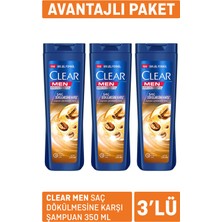Clear Men Saç Dökülmesine Karşı Şampuan 3 x 350ML 5 Adet