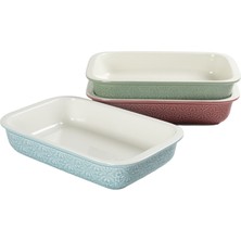 Touch Me Stoneware Dikdörtgen Fırın Kabı 30.6 cm 5 Adet