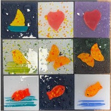 Kinetex Cam Kapak Banyo Gider Süsü 4 Adet