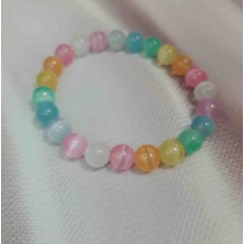 Shine Elagance Doğaltaş Garnet Renkli Yuvarlak Kesim Standart Ebat Kadın Bileklik