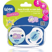 Wee Baby Nanninom Gece Emziği ve Emzik Askısı Seti (3 Adet)