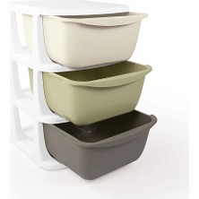 Dolu Nuve Çok Amaçlı 3 Çekmeceli Organizer (5 Adet)