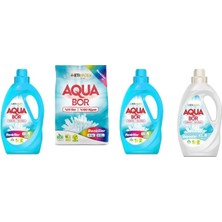 Aquabor Doğal Mineralli Sıvı Renkliler + 4kg Renkliler + Sıvı Renkliler + Sıvı Beyaz  Set