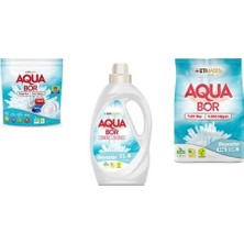 Aquabor Doğal Mineralli Tablet + Sıvı Beyaz + 4 kg Beyaz 3 Lü Set