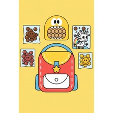 Belchocolate Okul Çantası Temalı Hediyelik Leblebi Draje Paketi Kırmızı Renk - 100 Gr. - (5 Paket*20 Gr.)