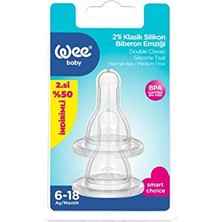 Wee Baby 2'li Silikon Biberon Emziği Normal Akış No:2 4 Adet