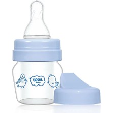 Wee Baby 792 Mavi Mini Cam Alıştırma Bardağı Seti 30ML 0-6 Ay Bebek İçeceği Kolay Kullanım