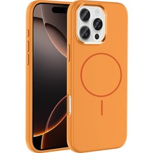 Apple iPhone 16 Pro Max Kılıf M-Safe Şarj Özellikli Metal Kamera Çerçeveli Zore Edi Silikon Kapak