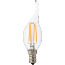 Horoz FLAME-4W Beyaz Kıvrık Filament LED Ampul E14
