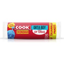Cook Ekonomik Orta Çöp Torbası 30'lu 2 Adet